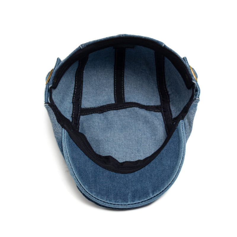 The Lockwood | Stonewashed Denim Flat Cap