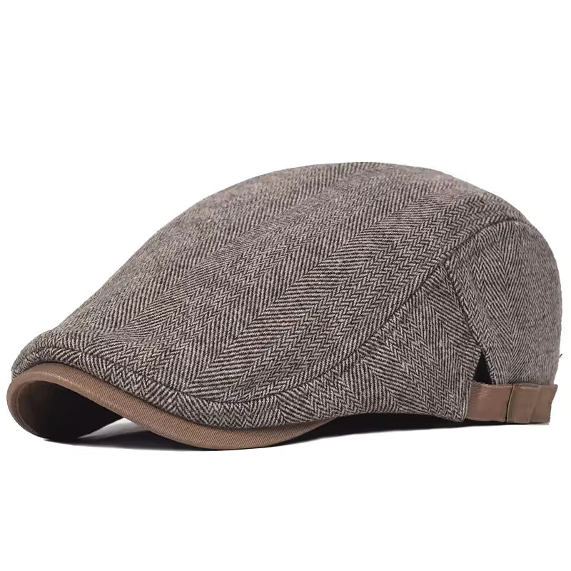 The Hartley | Herringbone Flat Cap
