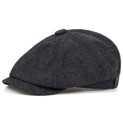 The Sinclair | Herringbone Newsboy Cap