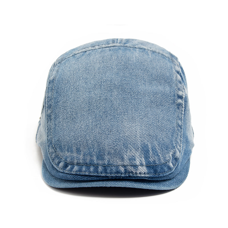 The Lockwood | Stonewashed Denim Flat Cap