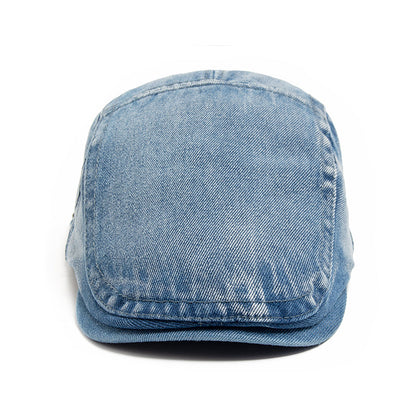 The Lockwood | Stonewashed Denim Flat Cap