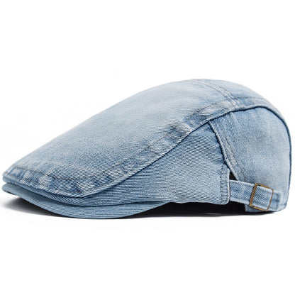 The Lockwood | Stonewashed Denim Flat Cap