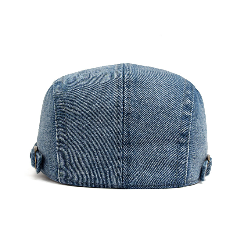 The Lockwood | Stonewashed Denim Flat Cap