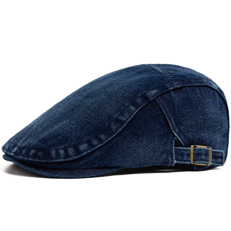 The Lockwood | Stonewashed Denim Flat Cap