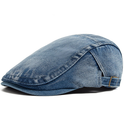 The Lockwood | Stonewashed Denim Flat Cap